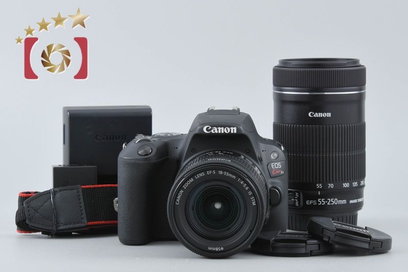 【中古】Canon キヤノン EOS Kiss X9 ダブルズームキット ブラック シャッター回数僅少