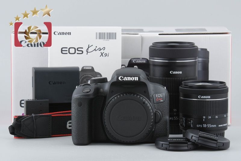 【中古】Canon キヤノン EOS Kiss X9i ダブルズームキット 元箱付き