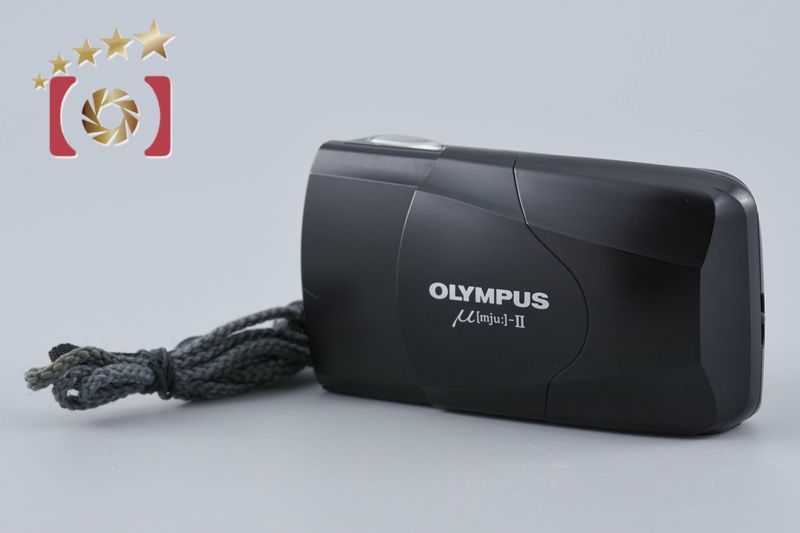 【中古】OLYMPUS オリンパス μ[mju:]-II ミューII ブラック コンパクトフィルムカメラ