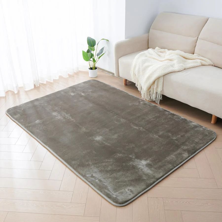#3118 撥水ラグGY185185 185cm×185cm　グレージュ 3115 撥水ラグ 130×185cm グレージュ 洗える 厚手 滑り止め付 - メルカリ