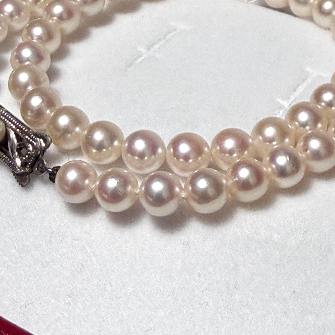 【テリ強】　美品　ミキモト　MIKIMOTO パールネックレス　ピンク系