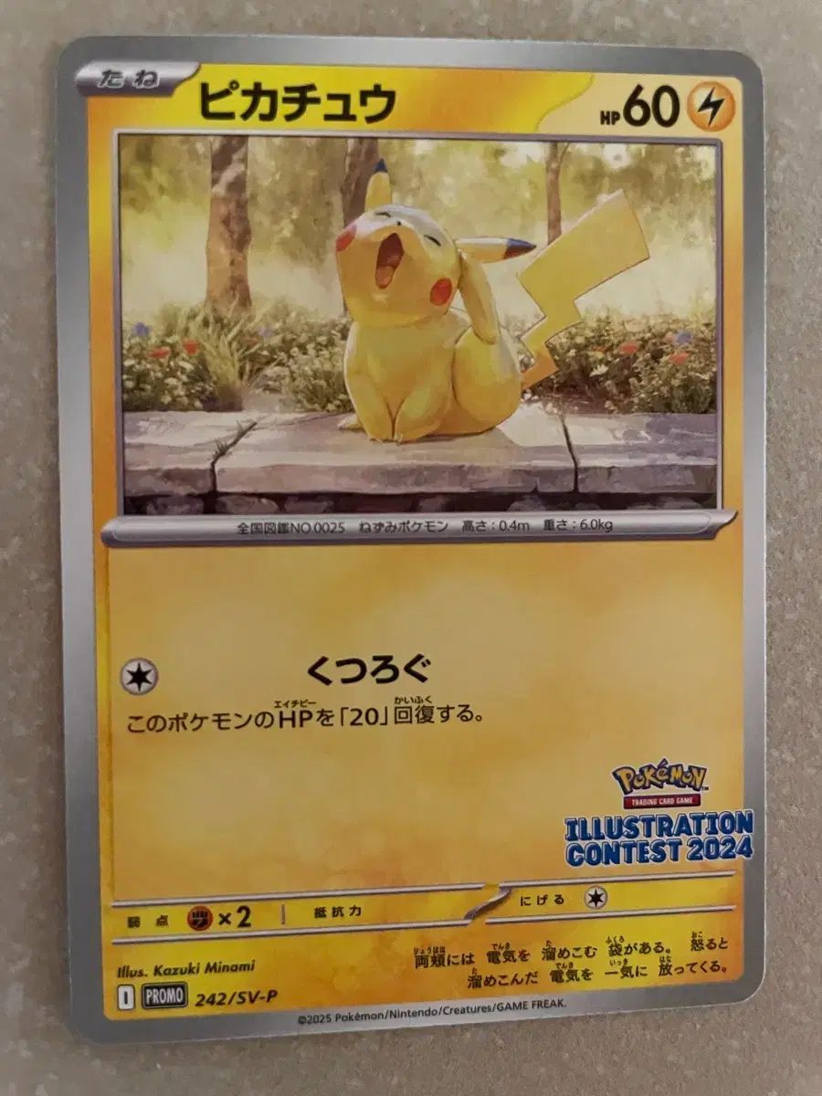 ポケモンカード イラストレーター コンテスト 2024 ピカチュウ PROMO 242/SV-P