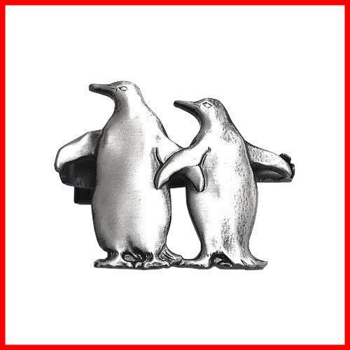 【数量限定】タイバー ペンギン親子 タイ止め タイピン ユニーク 動物シリーズ