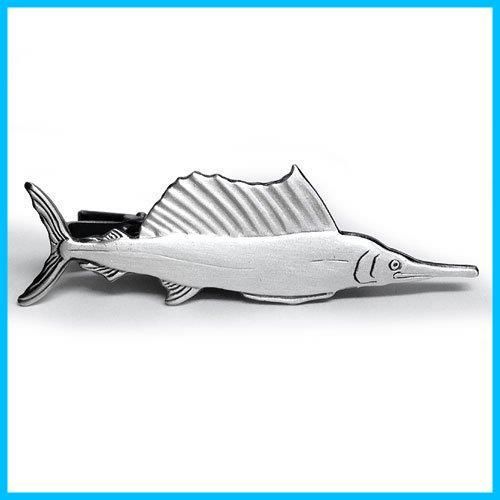 【新着商品】タイピン タイ止め 魚 タイバー ユニーク カジキ 釣り人シリーズ
