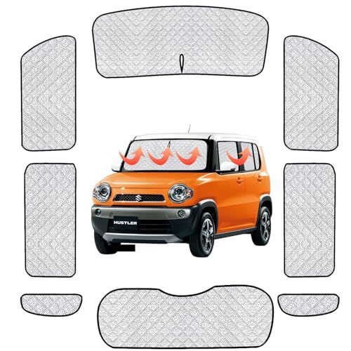 新型 ハスラー MR52S MR92S サンシェード リア用 車中泊 仮眠 マルチサンシェード 断熱 遮光シェード 車窓日よけ 車中泊グッズ アウトドア マルチ HUSTLER MR52S MR92S サンシェード 露天駐車 冬 保温 盗難防止 UVカットts