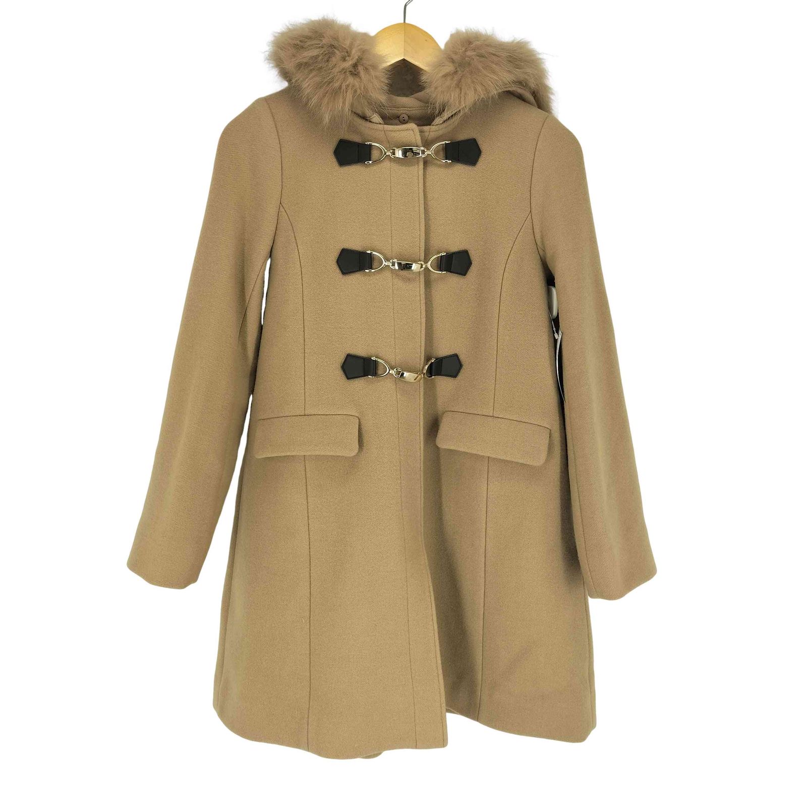 レストローズ LEST ROSE fox fur フードフォックスファー フロントフックコート レディース JPN：S