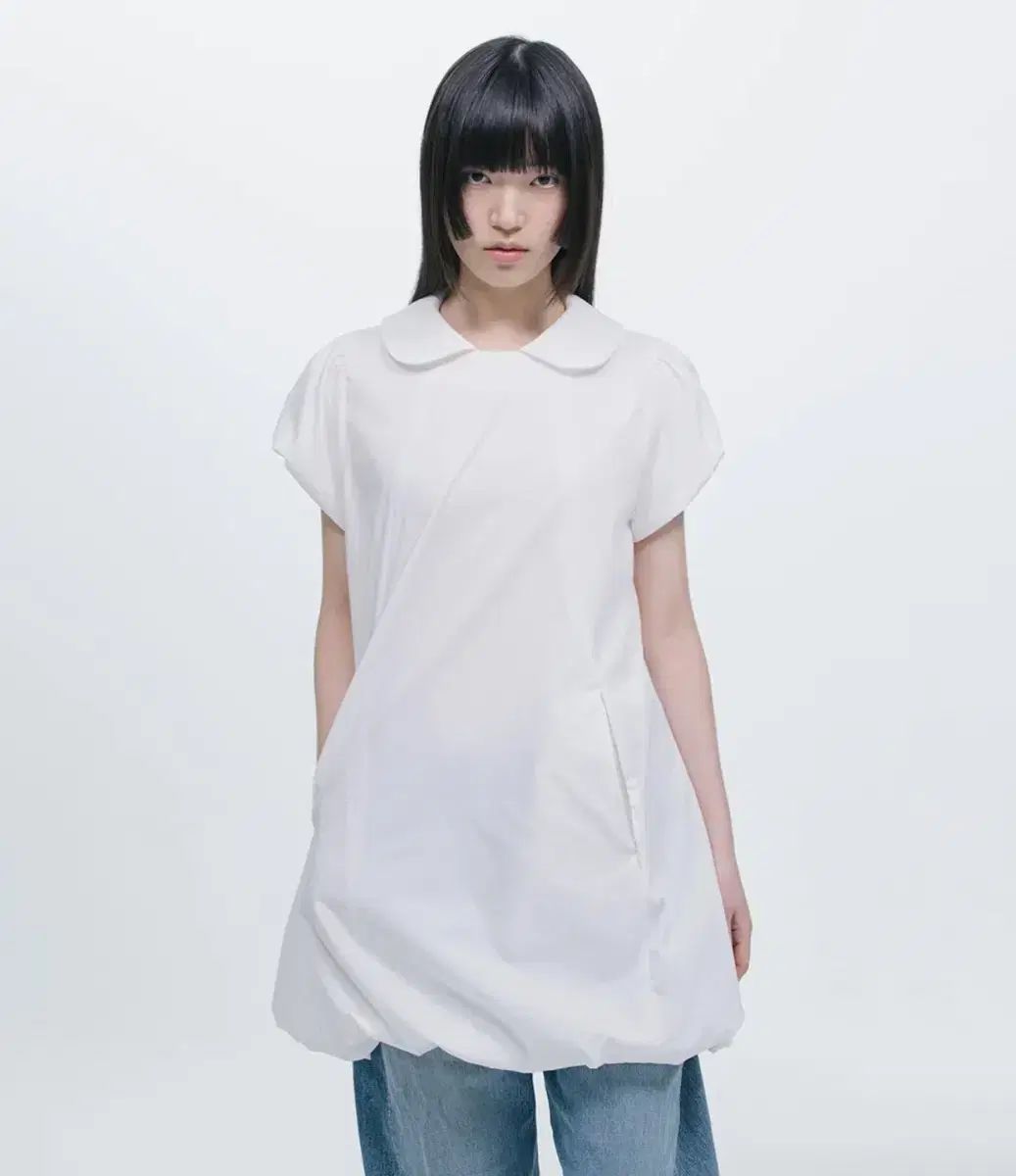 オヘシオ BALLOON MINI DRESS IVORY