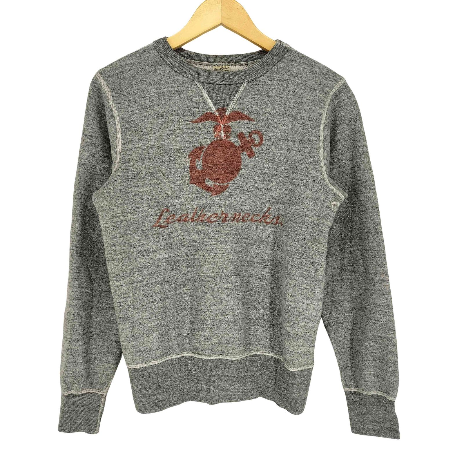 バズリクソンズ BUZZ RICKSONS SET-IN CREW SWEAT 「LEATHERNECKS」スコードロンプリントスエット メンズ JPN：S