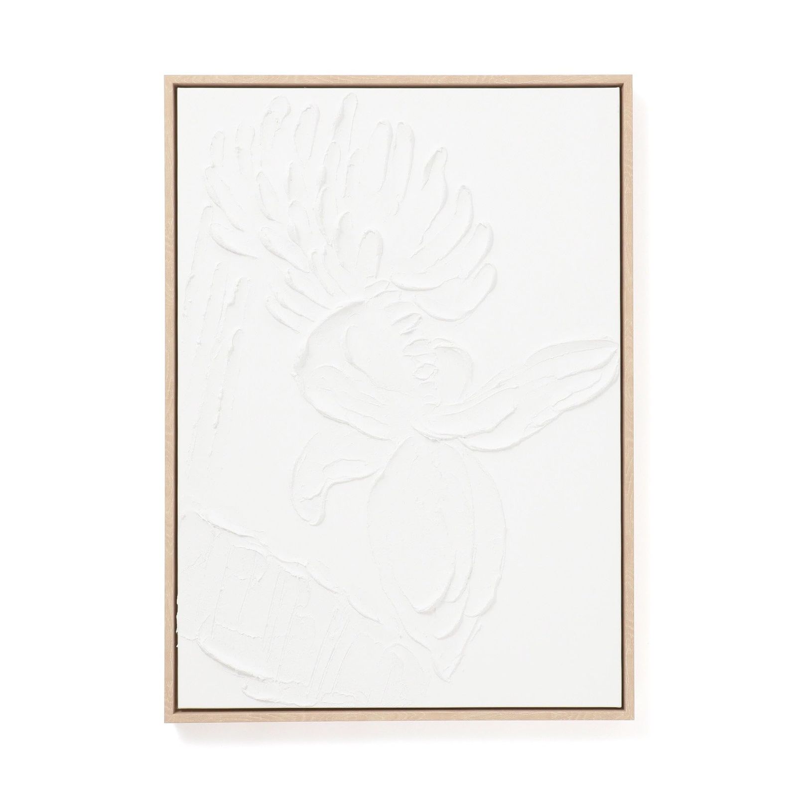 新品 Francfranc フランフラン ホワイト ボタニカル アートボード B 植物モチーフ 壁掛けアート