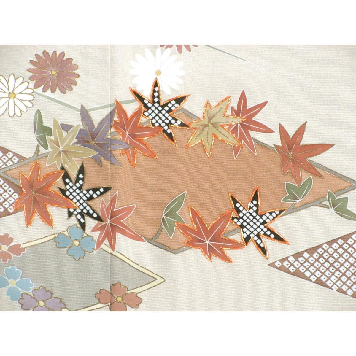訪問着 友禅金彩加工 刺繍入り - メルカリ