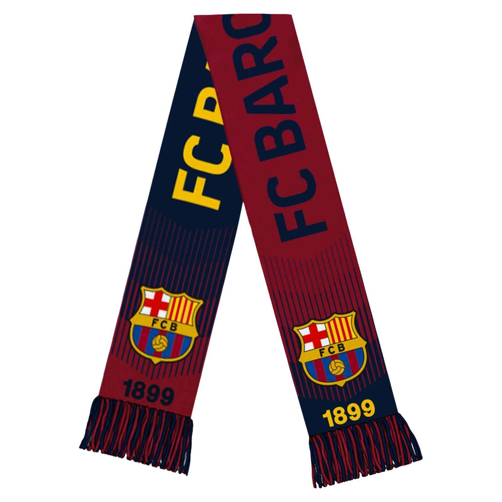 Icon Sportsの公式ライセンスFCバルセロナサッカーチーム両面ユニスカーフ