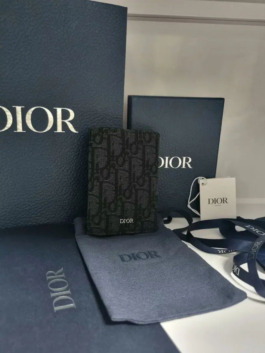 星 刻印 ほぼ新品 フルセット Dior オブリーク オーガナイザー カードウォレット ブラック