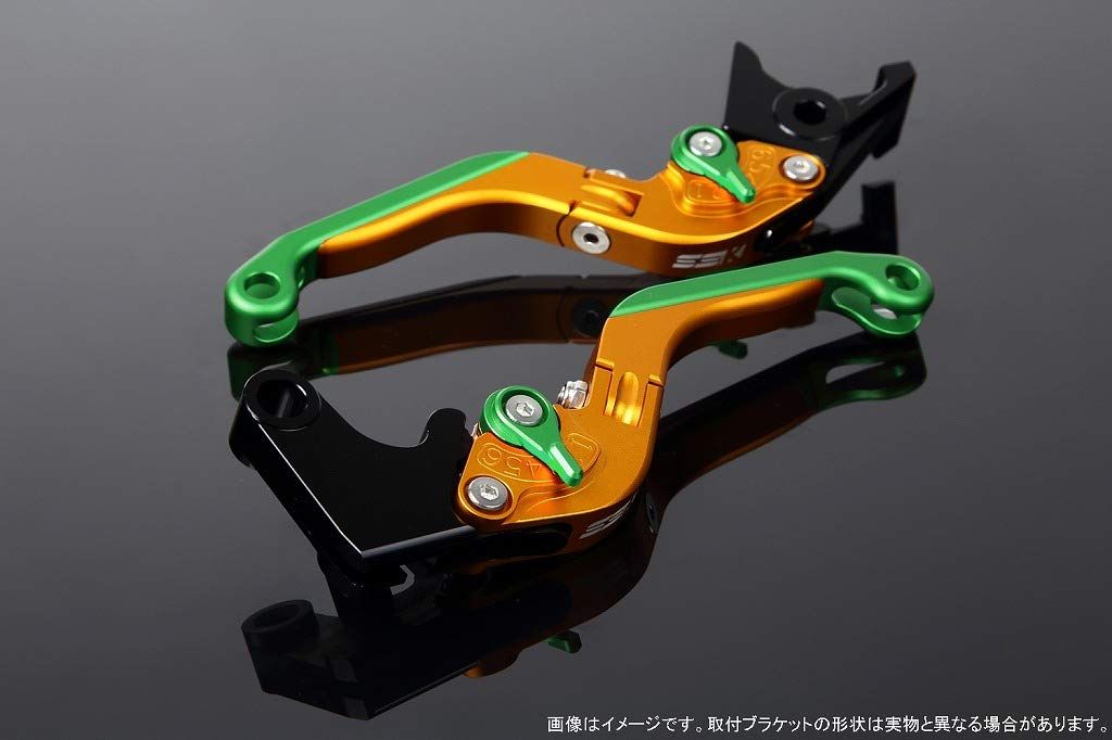新品 SSK スピードラ アジャストレバーセット 可倒延長式 レバー本体カラー:マットゴールド アジャスターカラー:マットグリーン エクステンションカラー:マットグリーン YAMAHA XMAX