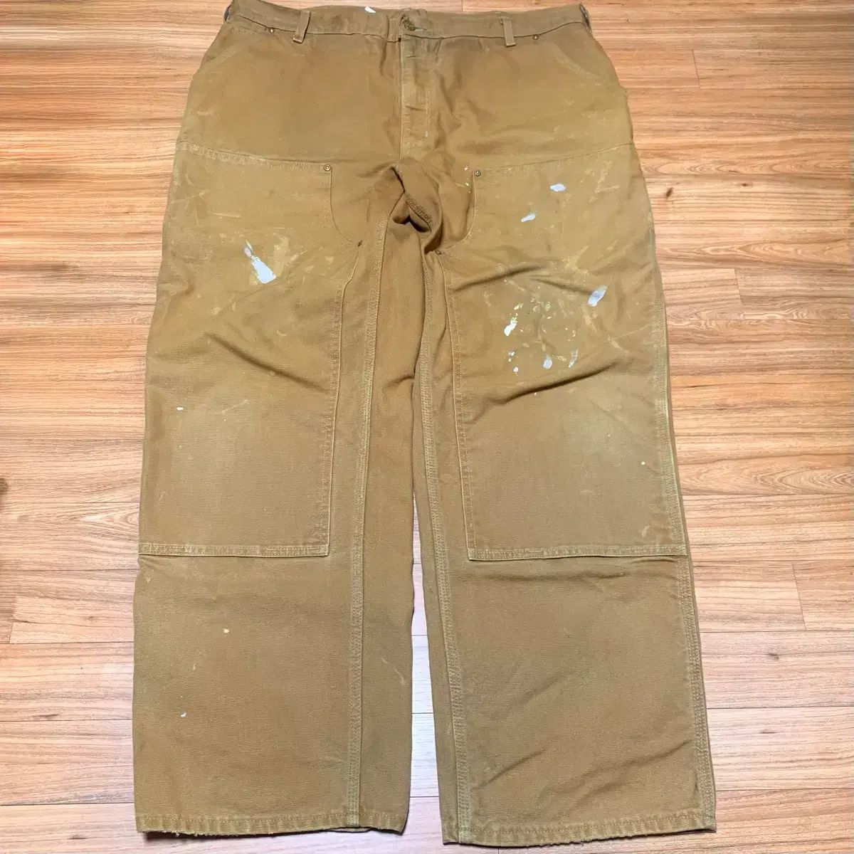 ヴィンテージ usa Carhartt カーハート ダブルニー パンツ ブラウン 42x32