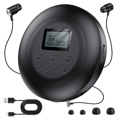Gueray ポータブル CDプレーヤー 小型 音飛び防止 ショック防止 プレイヤー ステレオイヤホン付き リピート機能 BBS低音強調 超軽量 持ち運び便利 CD/MP3/CD-R/CD-RW対応 語学学習 エンターテインメント 日本語取扱 0d61baa9 6,338円