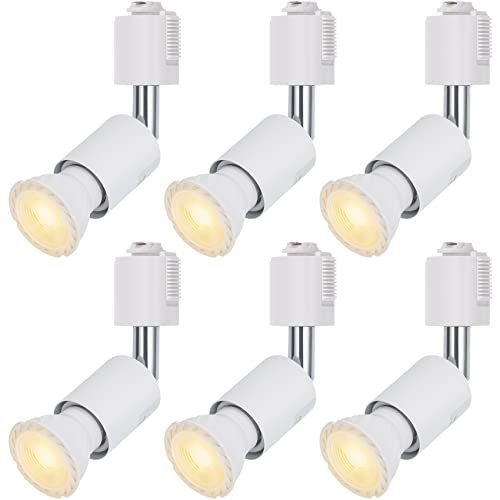 【新品】DiCUNO ダクトレール用スポットライト E26口金 LED電球付き 5W 50W相当 電球色 ライティングバー用スポットライト高演色性 LEDスポットライト Ra98 ダクトレール用器具 ホワイト 広配光 非調光 6個セット d35b52d0