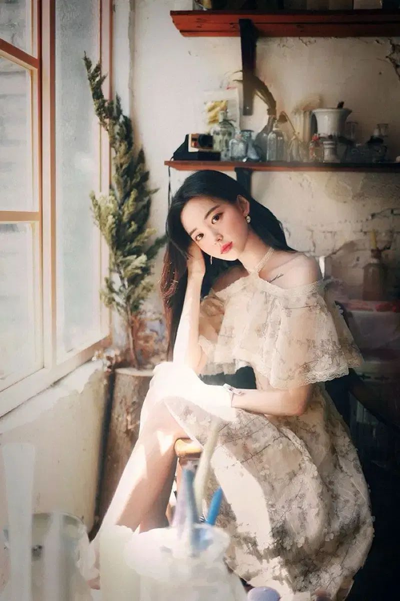 ミルクココア Apricot flower dress