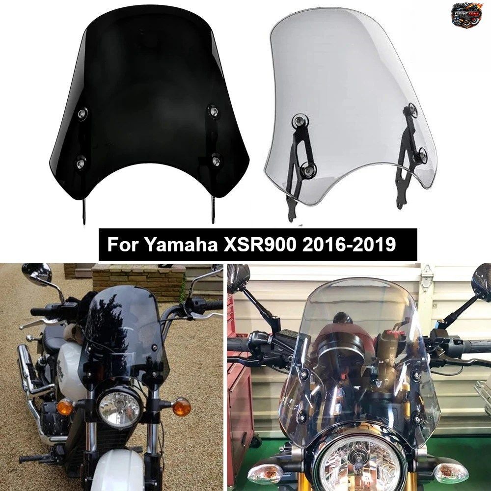 LJBKOALL製 XSR900用ウインドスクリーンウィンドディフレクター（ブラケット付き）、ヤマハ XSR900用、XSR 900 ウインドシールド、ウインド