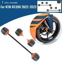 KTM 2022 2023 RC390用 フロント/リアホイールフォークアクスルキャップクラッシュプロテクタースライダースピンドルハブモーターサイクル