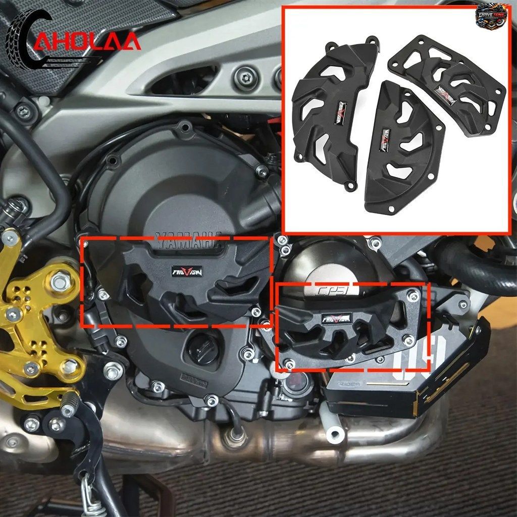ヤマハ MT-09 FZ-09 TRACER 900 XSR900 2013-2020 2014 2015 2016 2018 2019 用 3個入り オートバイシャーシエンジンガードフレームスライ