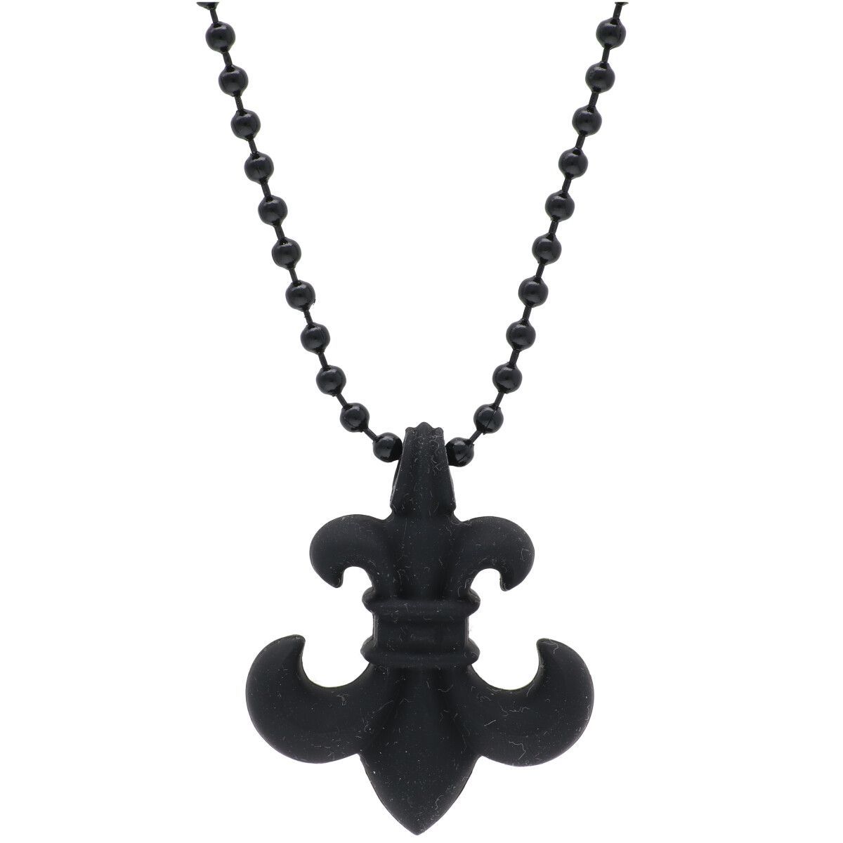 【中古】 CHROME HEARTS クロムハーツ BSフレア ラバーネックレス ブラック シリコン ペンダント アクセサリー 26015860 RS