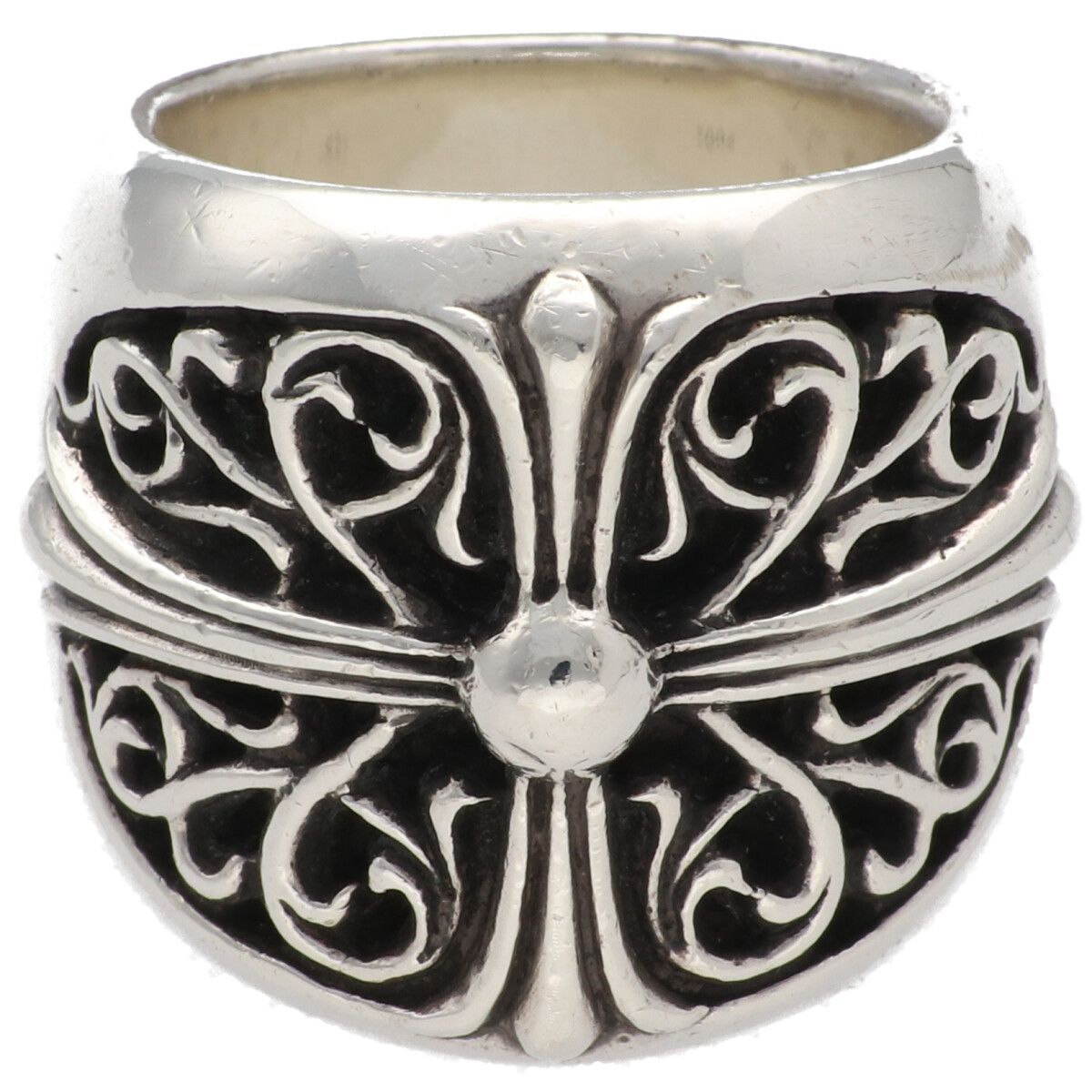 【中古】 CHROME HEARTS クロムハーツ クラシックオーバルクロスリング 20号 SV925 シルバー 指輪 アクセサリー 26015864 RS