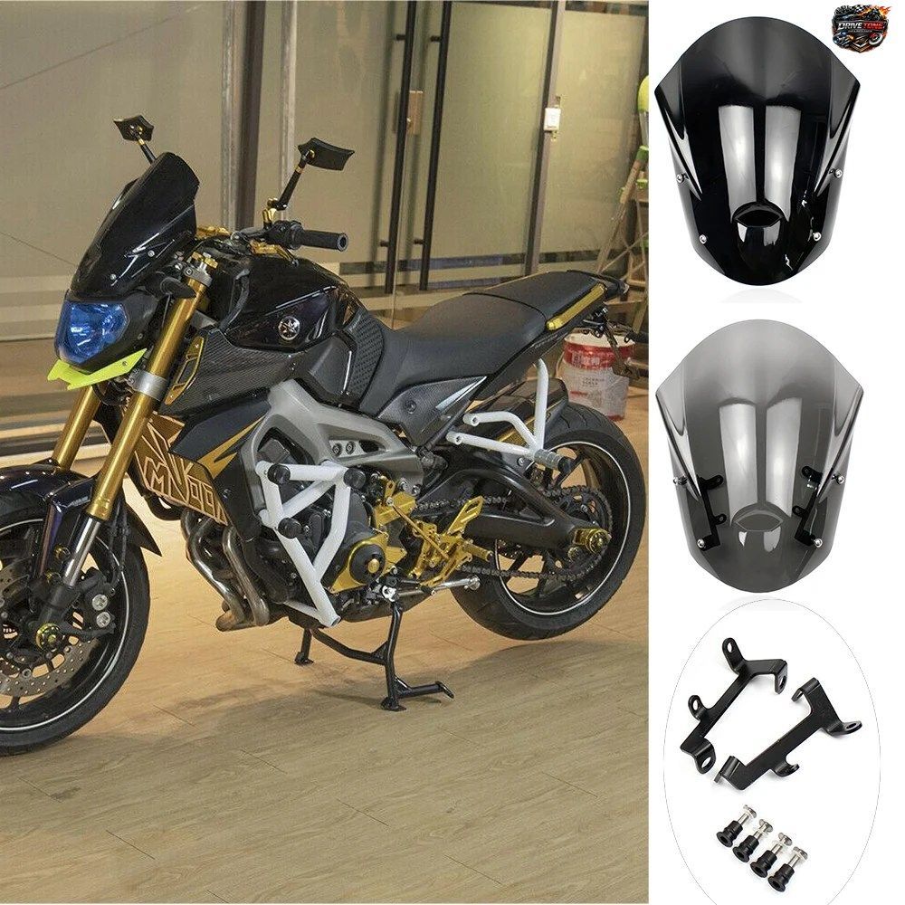 ヤマハ MT-09 FZ-09 2013 - 16 用ウインドスクリーン ウインドシールド ウインドディフレクター ダッシュボードプロテクター ABS樹脂製 ス