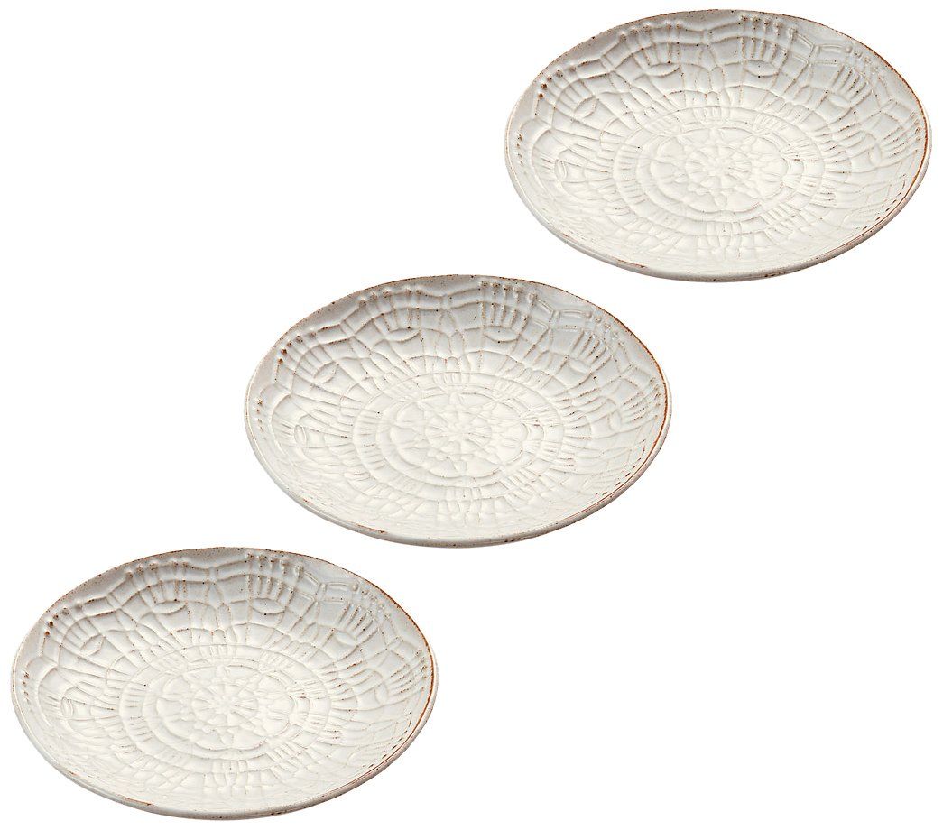 波佐見焼 「 Doily 」 プレート (M) 直径13.5cm 3枚セット 46262 [プレート セット(M)]