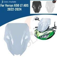 カワサキ VERSYS 650 LT ABS 2022-2024 用モーターサイクルフロントスクリーンウインドシールドアクセサリーウインドシールドエアディフレ