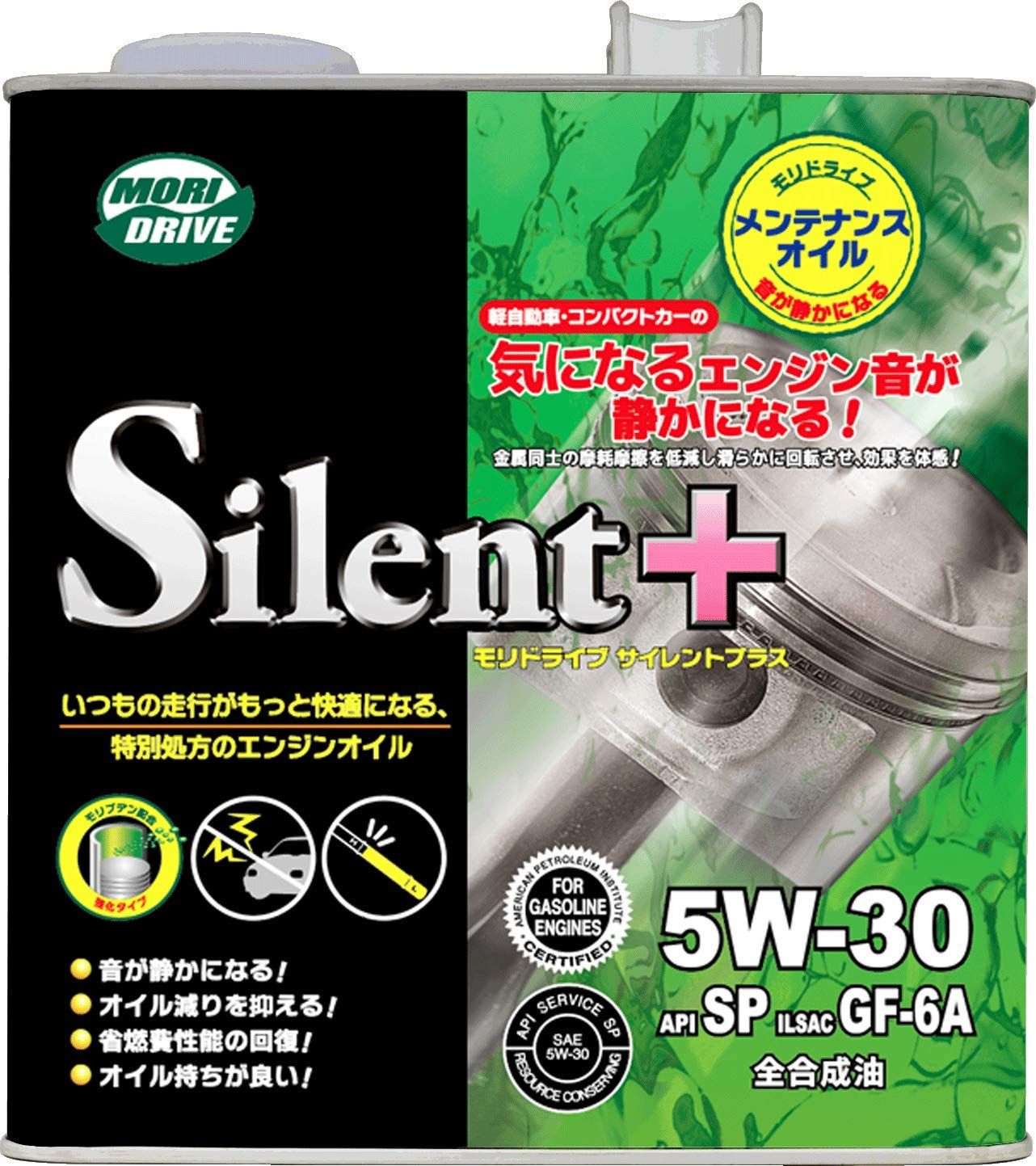新品 モリドライブ エンジンオイル サイレントプラス 5W-30 3L SP GF-6A 全合成油 四輪車 軽自動車 ルート産業 MORIDRIVE