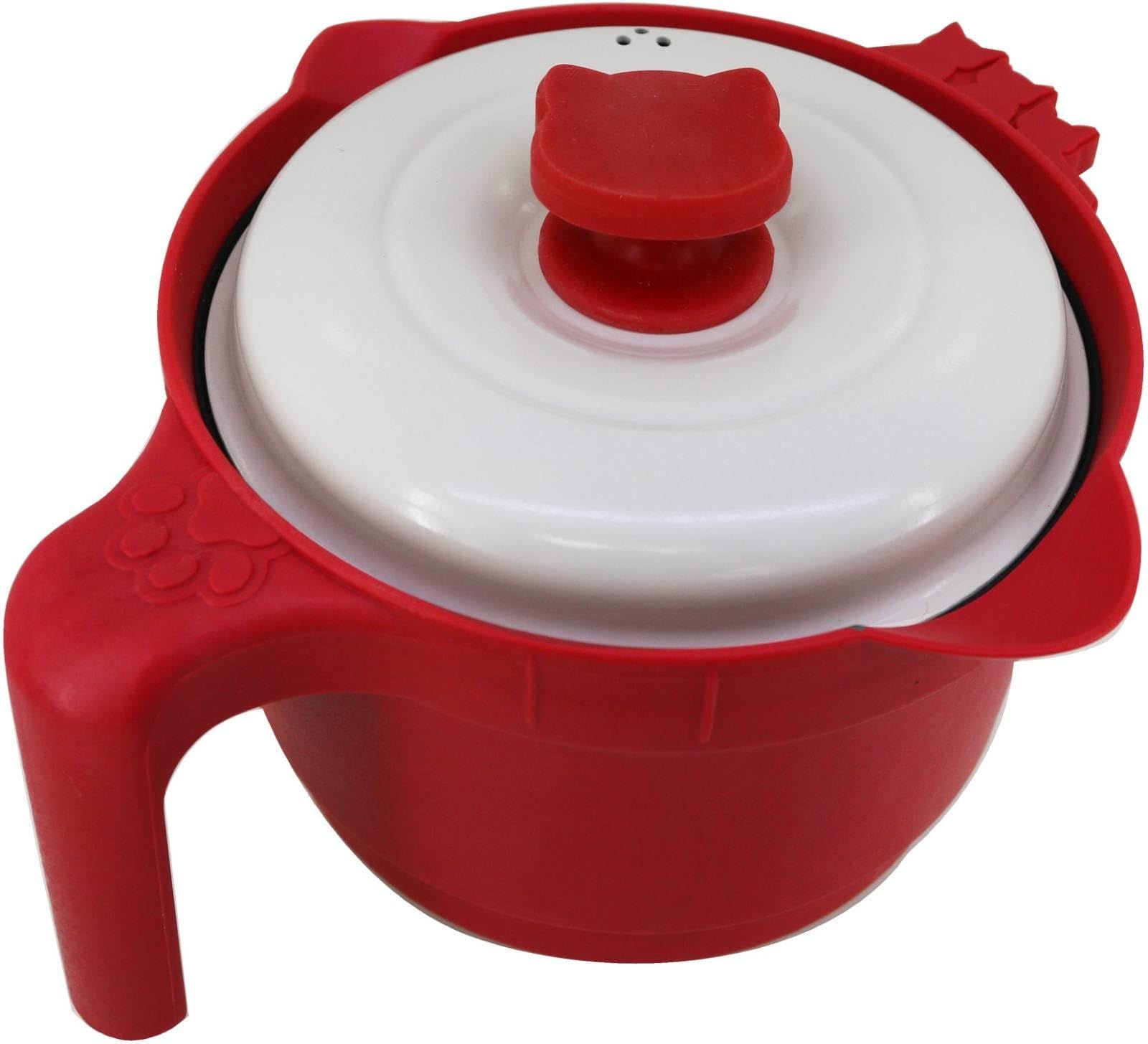 新品 トレードワン chef 電子レンジ調理器 レンジでマルチポット レンジパン かんたん調理 時短 [焼く 炒める 煮る 蒸す 炊く 温める] 万能 レッド 70235