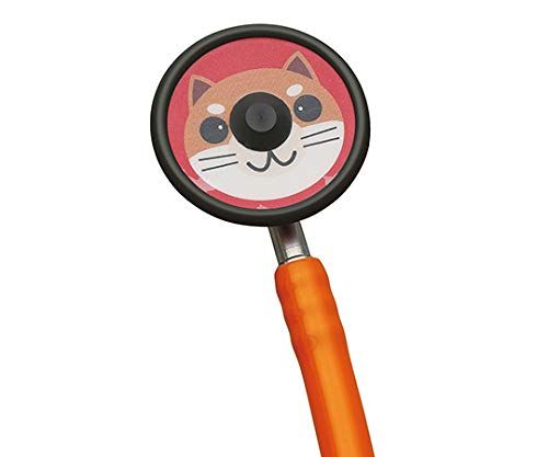新品 Arno ゼラメド聴診器 コスモリット ダブルタイプ 小児用 オレンジ 柴犬柄 S3