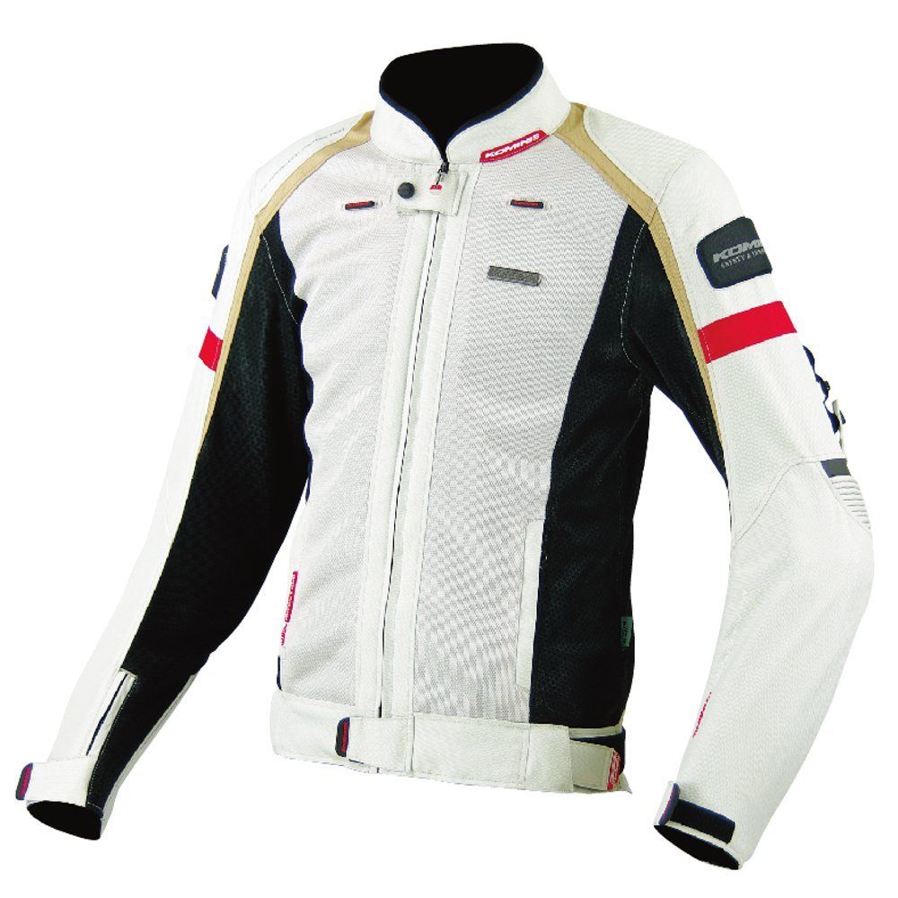 新品 KOMINE(コミネ) JK-047 SlimFIT Riding M-JKT ivory/black 4XL 07-047