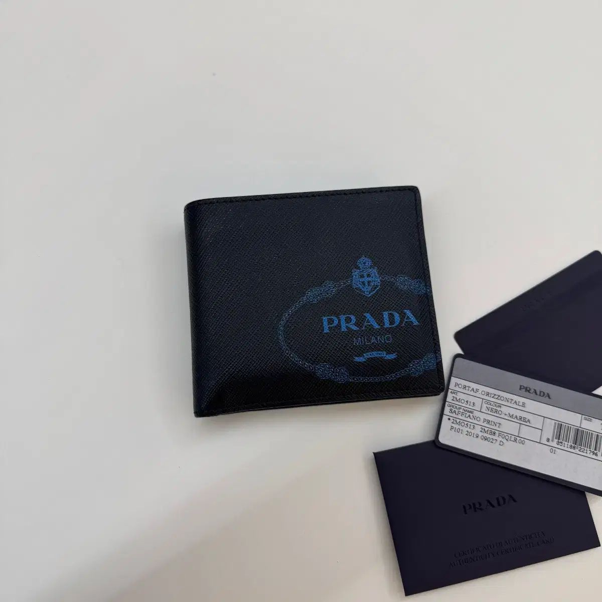 (正規品) PRADA プラダ サフィアーノ ツートン メンズ 二つ折り財布