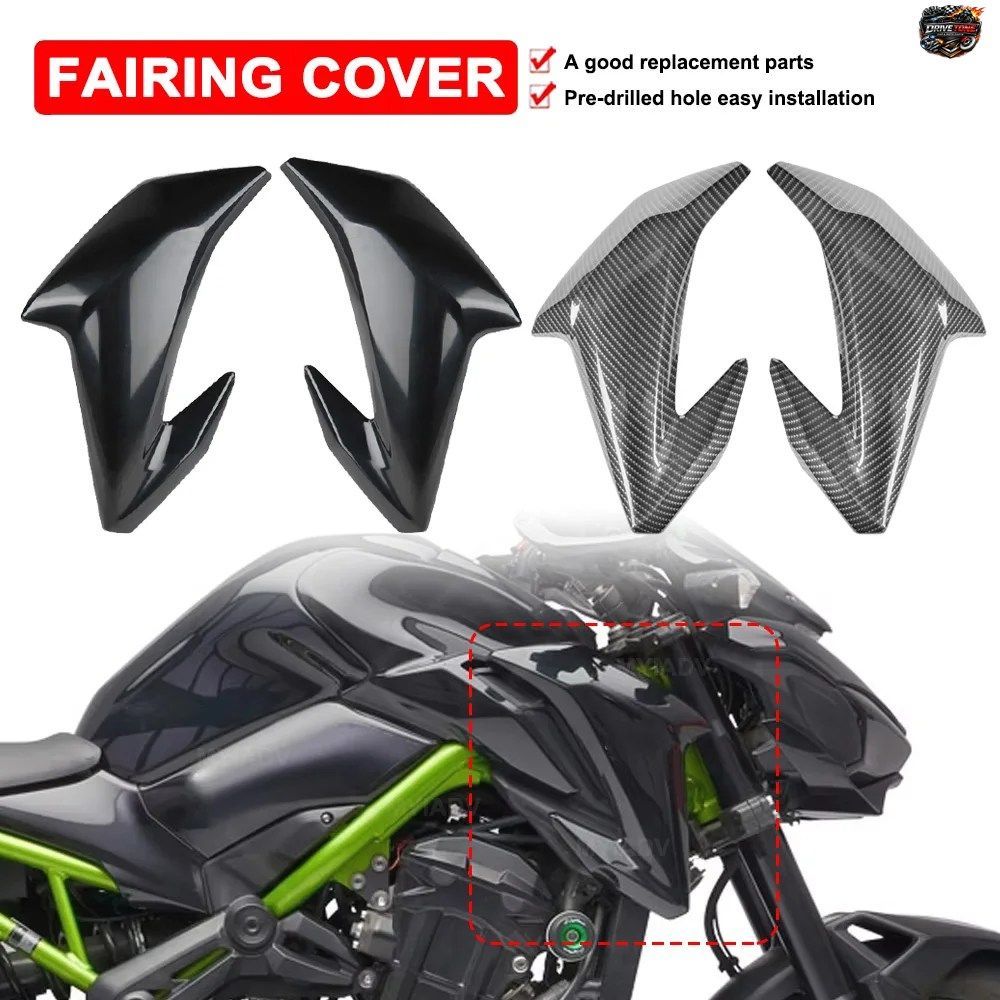 カワサキ Z900 2017 2018 2019 用モーターサイクルガソリンタンクサイドトリムインサートカバー、未塗装パネルフェアリングカウル保護アク