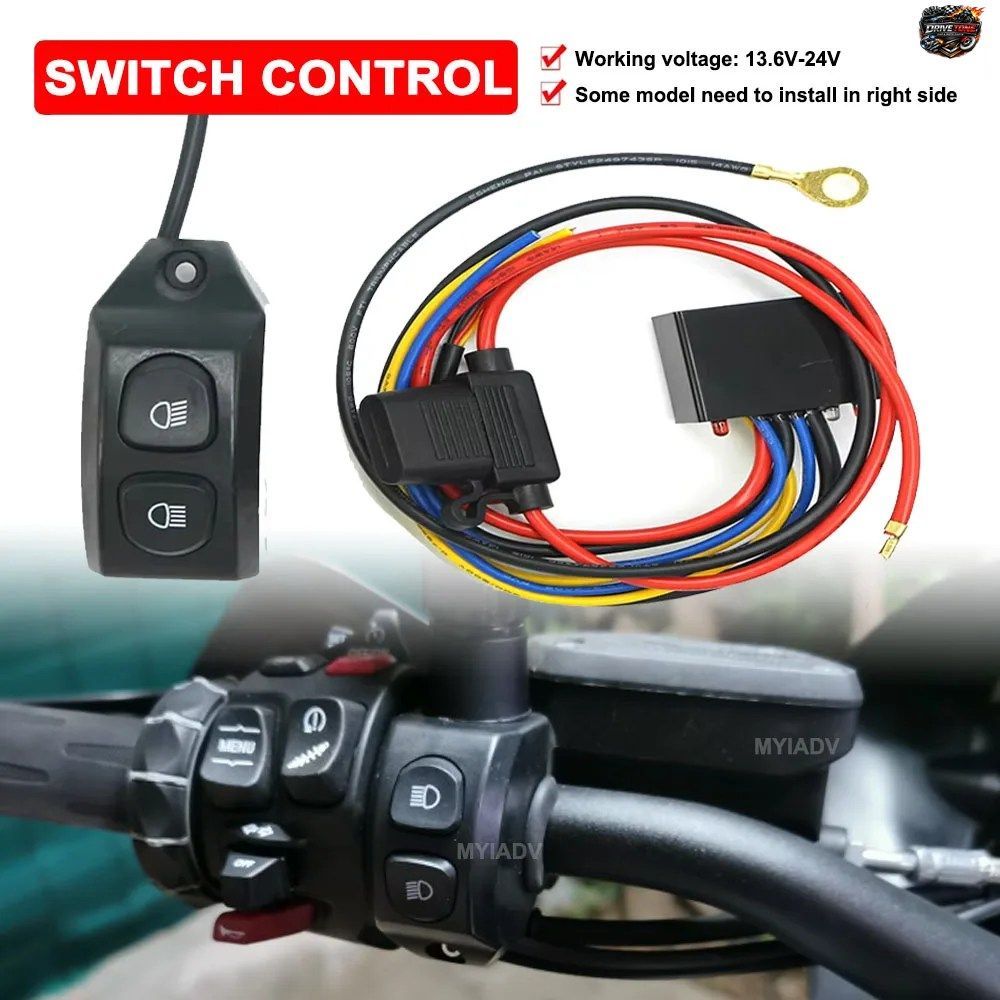 BMW R1250GS R1200GS LC F850GS F750GS用オートバイハンドルバースイッチ、フォグライトスイッチコントロールボタン、スマートリレー配線ハ