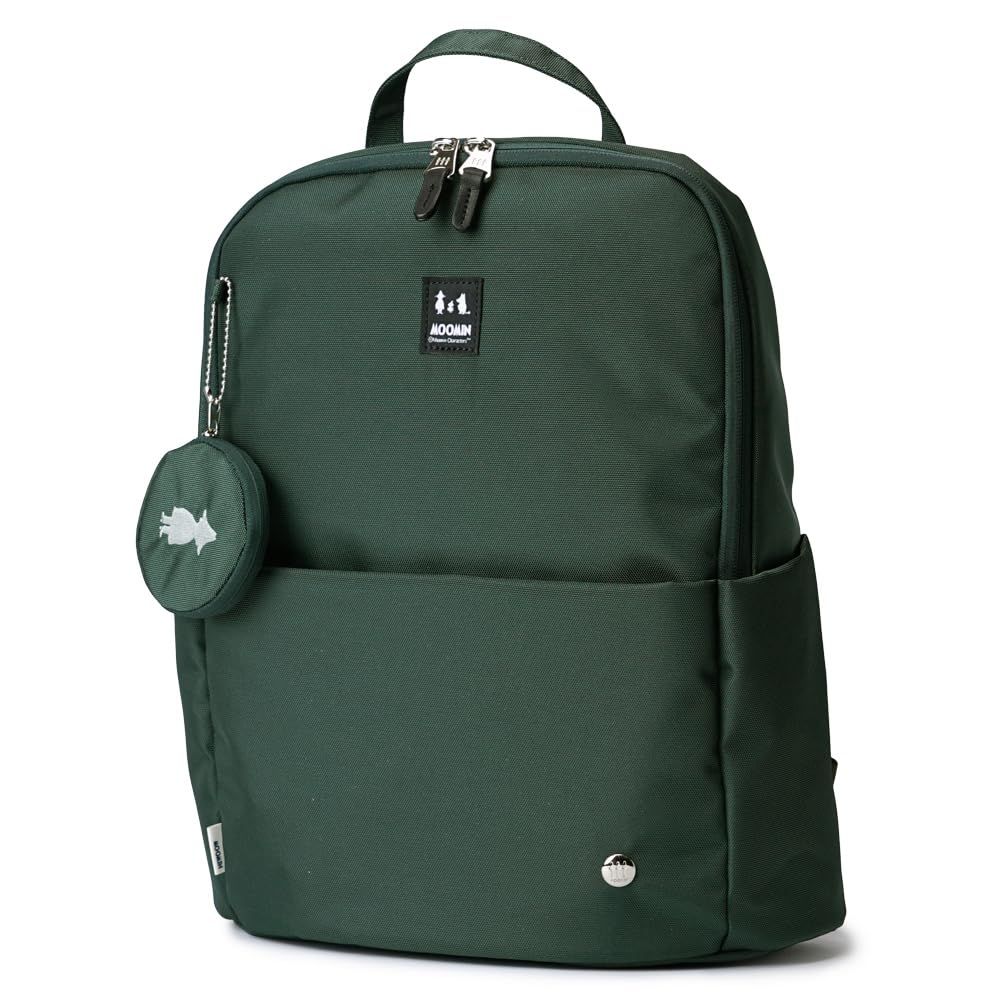 [ムーミン] バックパック リュックサック デイパック レディース rmnk-04 グリーン 約W23/28×H36×D13.5cm [グリーン]