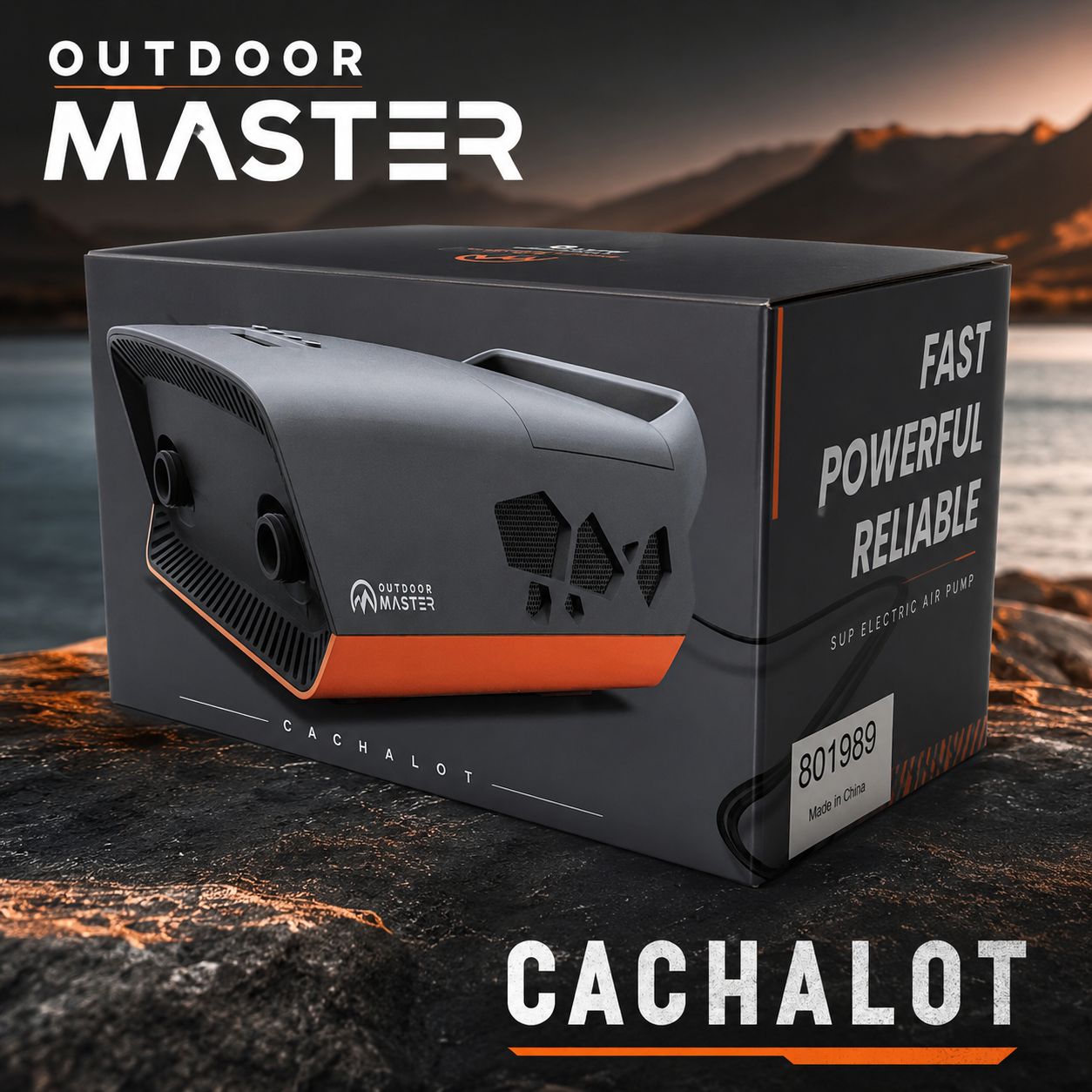 【新品未使用品】OUTDOOR MASTER CACHALOT SUP ELECTRIC AIR PUMP #2000-0530-1 アウトドアマスター 電動ポンプ SUP 空気入れ 12V