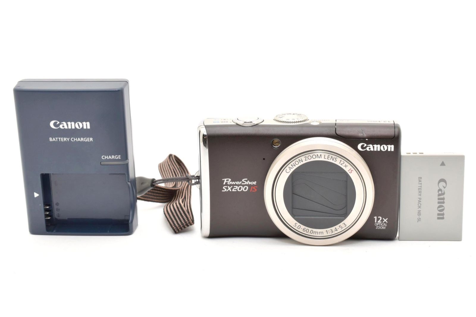 実用品 Canon キャノン PowerShot SX200IS 黒 ブラック コンパクトデジタルカメラ #4181-4