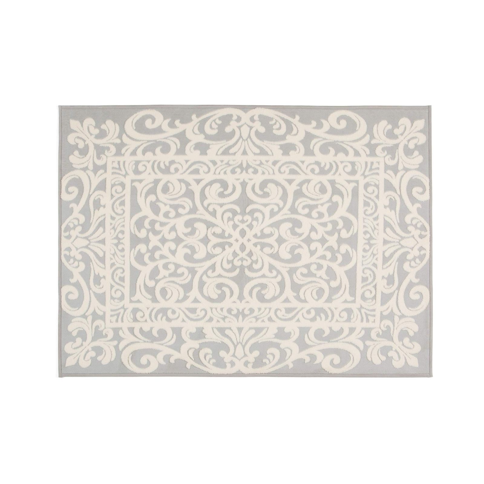 新着商品 Francfranc フランフラン エルフィア ホットカーペットラグ M グレー×アイボリー 190×140cm 床暖房対応 こたつ対応 洗濯可 絨毯