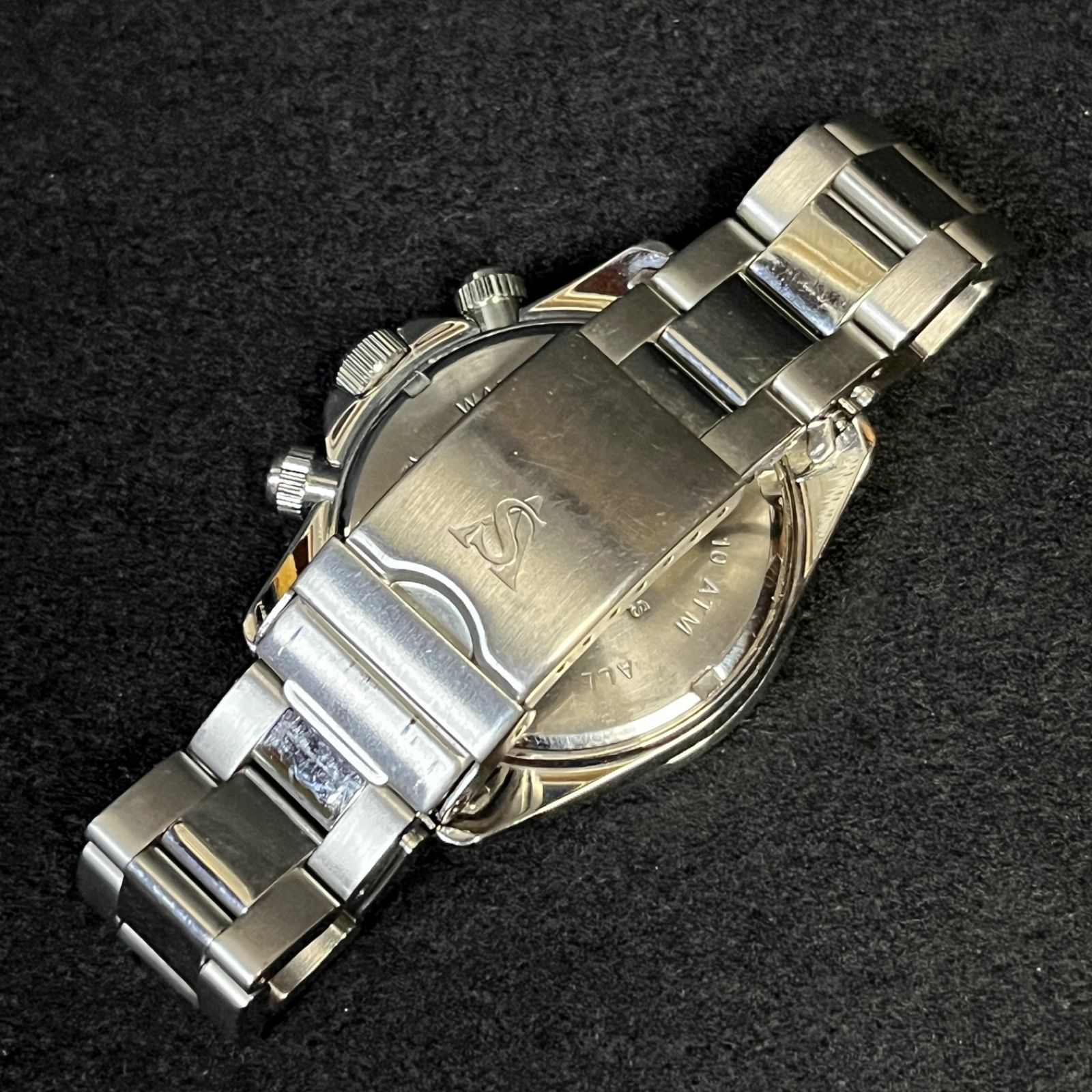 稼動品】 STEFANO VALENTINO CG100-M 腕時計 シルバー クロノグラフ 