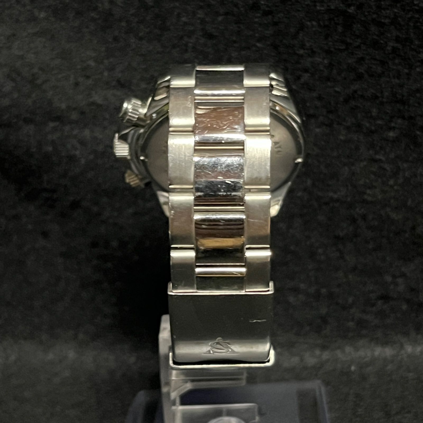 稼動品】 STEFANO VALENTINO CG100-M 腕時計 シルバー クロノグラフ 