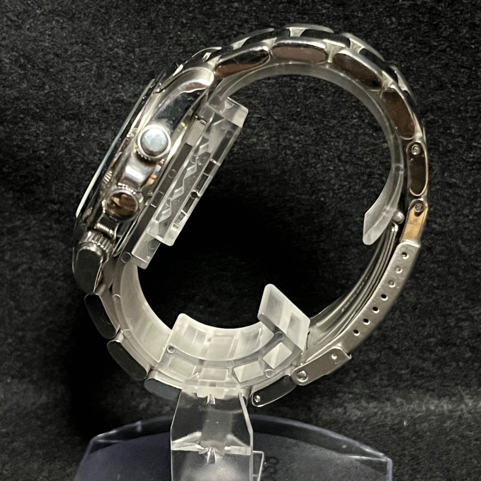 稼動品】 STEFANO VALENTINO CG100-M 腕時計 シルバー クロノグラフ 