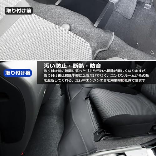 「国内企業販売」SUNVIC 日産 NV350 キャラバン E26系 デッキカバー NV350キャラバンワゴン エンジンルームカバー キャラバンワゴン フロント リア シートカバー セット 2枚入り 断熱 傷防止 汚れ防止 滑り止め フロアカバー PVC ts