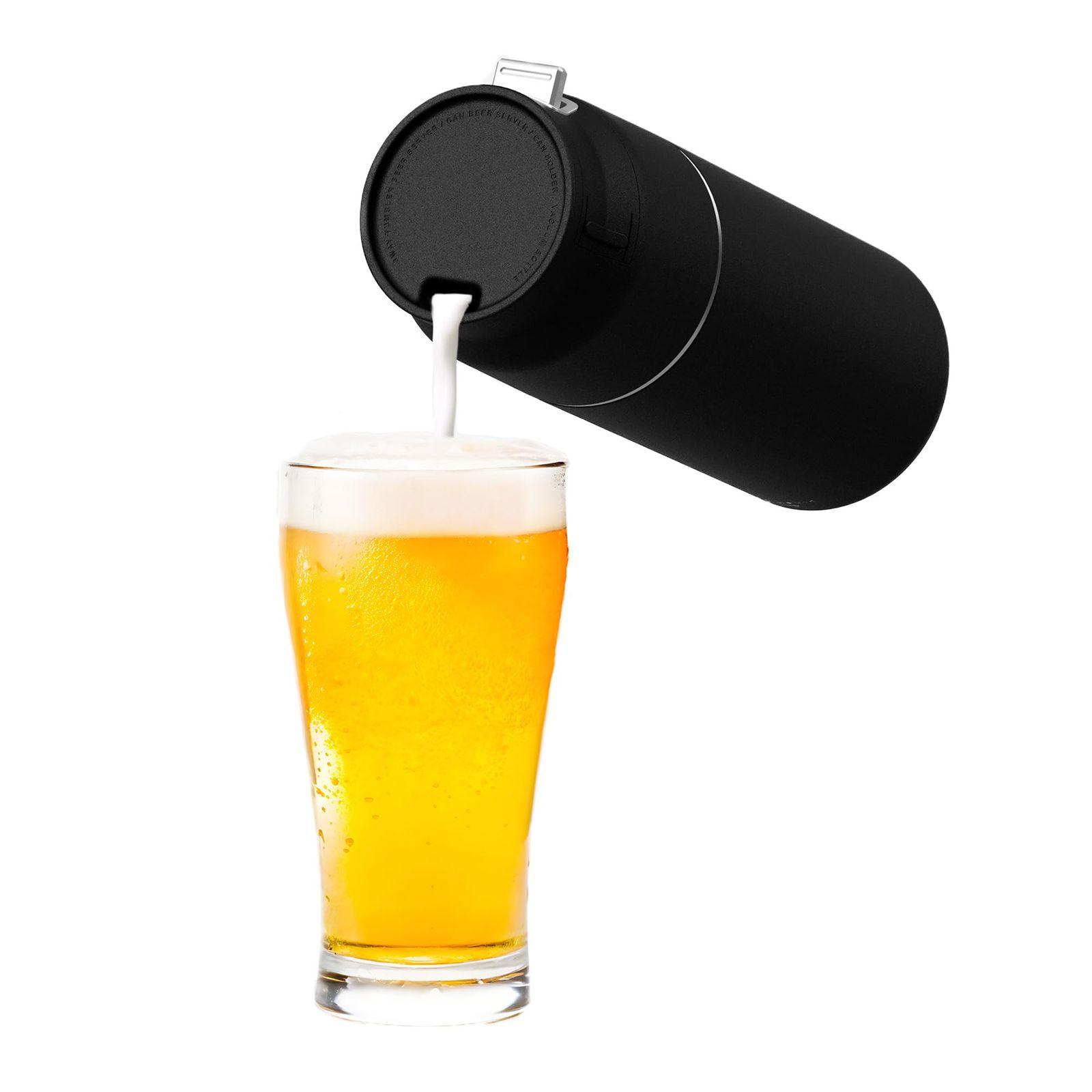 グリーンハウス タンブラービールサーバー 3way ビールサーバー 缶ホルダー タンブラー クリーミー泡 缶ビール用 水筒 ブラック GH-BEERU-BK [ブラック]