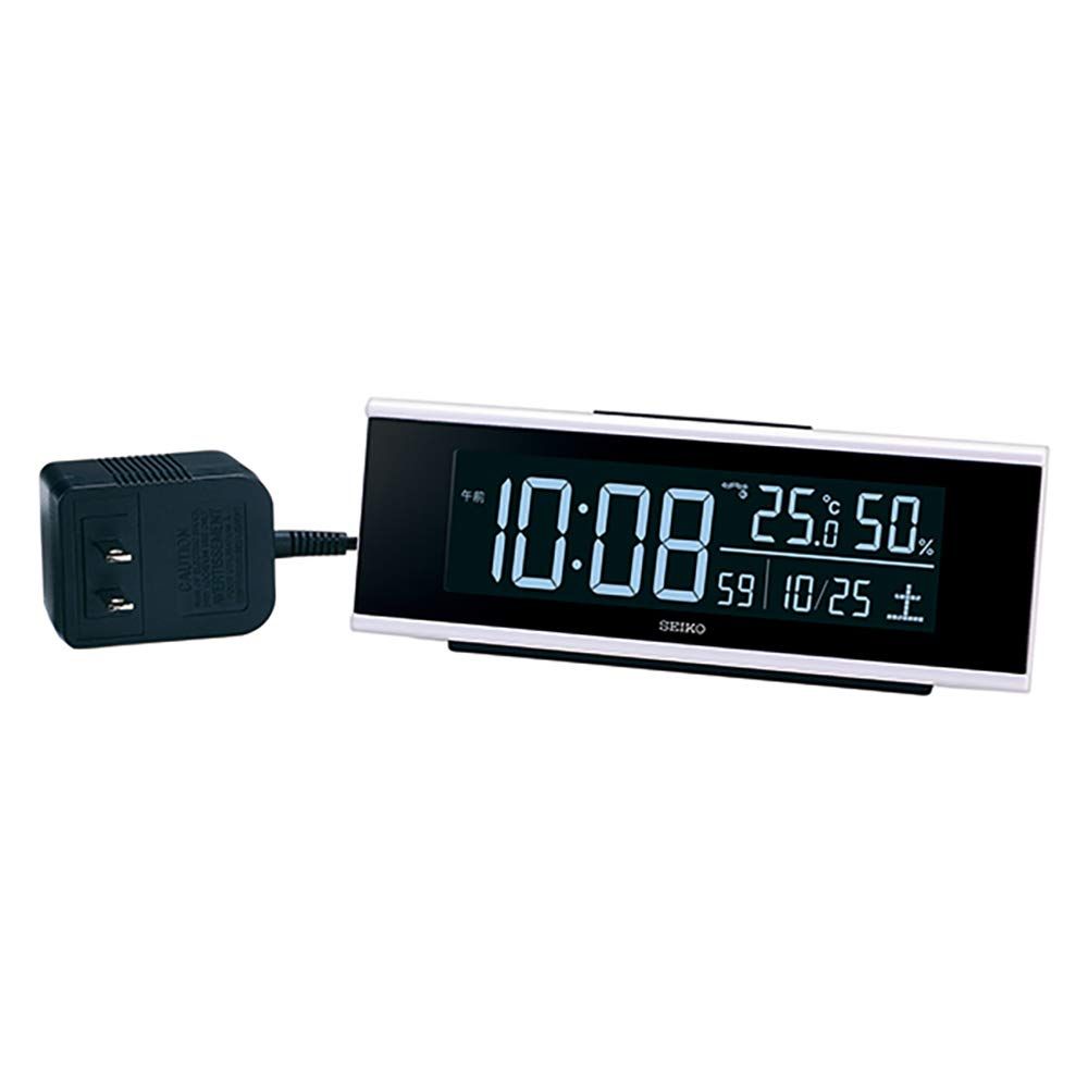 セイコークロック(Seiko Clock) 置き時計 目覚まし時計 電波 デジタル 交流式 カラー液晶 シリーズC3 白 本体サイズ:6.3×17.4×4.6cm DL307W 国内発送 e2d0b808