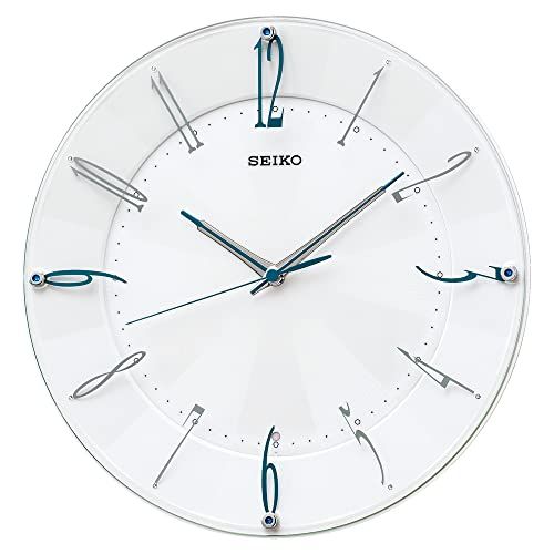セイコークロック 掛け時計 電波 アナログ 白 パール KX214W SEIKO 直径32.7×4.6cm 国内発送 de53a992