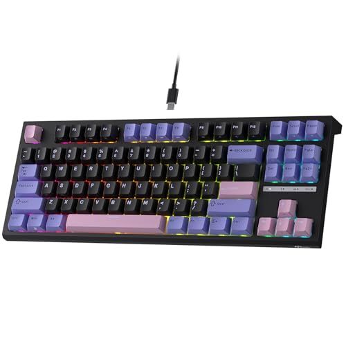【新品】ラピッドトリガー ゲーミングキーボード、87キー TKL 有線 RGB メカニカルキーボード、ホール効果磁気スイッチキーボード、アクチュエーションポイント調整可能、8K Hz ポーリングレート、FPSゲーマー向け, US QWERTY 20a3228f