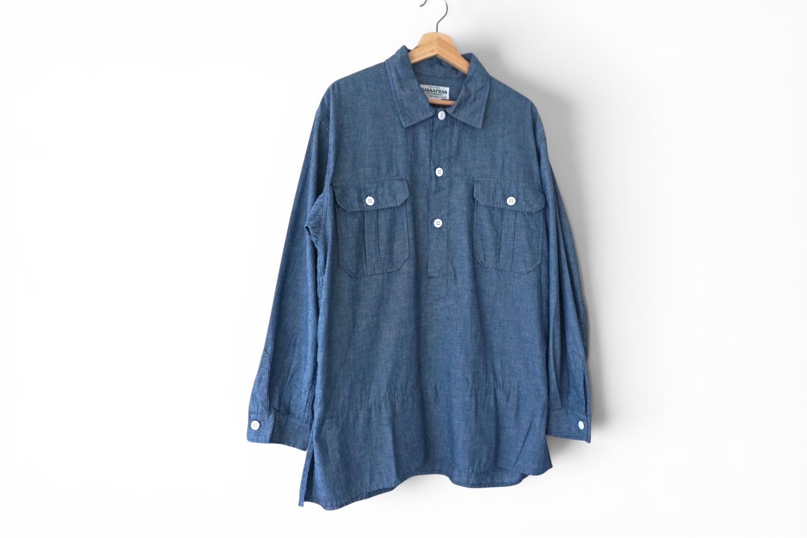 SASSAFRAS ササフラス LAND SCAPER SHELL HALF プルオーバーシャツ