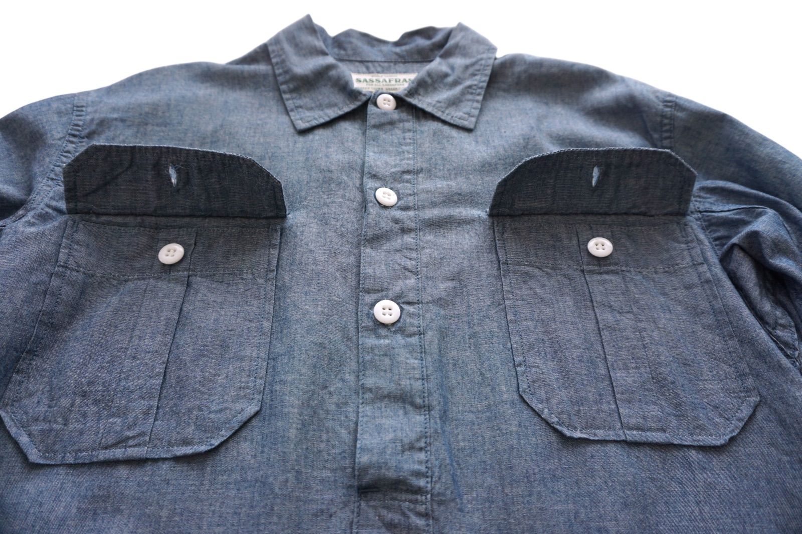 SASSAFRAS ササフラス LAND SCAPER SHELL HALF プルオーバーシャツ